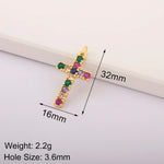 Load image into Gallery viewer, Luxury Gold Color Cross Charms for Jewelry Making Handmade Crosses Pendant Necklace Keychain Diy Jewelry Findings for Women
