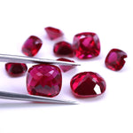 Load image into Gallery viewer, Pretty Ruby Passes UV Test Fluorescent Ruby Cushion Facet Cut for Jewelry Making and Collecting DIY Ring Pendant Material
