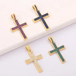 Load image into Gallery viewer, Luxury Gold Color Cross Charms for Jewelry Making Handmade Crosses Pendant Necklace Keychain Diy Jewelry Findings for Women
