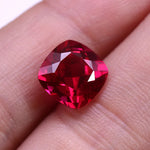Load image into Gallery viewer, Pretty Ruby Passes UV Test Fluorescent Ruby Cushion Facet Cut for Jewelry Making and Collecting DIY Ring Pendant Material
