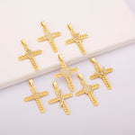 Load image into Gallery viewer, Luxury Gold Color Cross Charms for Jewelry Making Handmade Crosses Pendant Necklace Keychain Diy Jewelry Findings for Women
