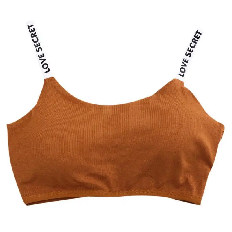 Sexy Seamless Removable Padded Bra Casual Letter Print Bra Fitness Breathable Women Bra
