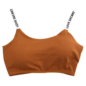 Sexy Seamless Removable Padded Bra Casual Letter Print Bra Fitness Breathable Women Bra