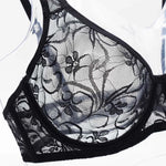 Load image into Gallery viewer, Bras For Women Plus Size Bralette Lace Womens Underwear Embroidery Transparent Sexy Lingerie Brassiere BH Tops A B C D DD Cup
