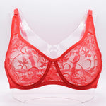 Load image into Gallery viewer, Bras For Women Plus Size Bralette Lace Womens Underwear Embroidery Transparent Sexy Lingerie Brassiere BH Tops A B C D DD Cup
