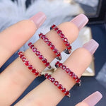 Load image into Gallery viewer, Jewelry 100% Real Ruby Ring for Daily Wear 6 Pieces 3mm Natural Ruby Silver Ring 925 Silver Ruby Jewelry
