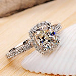 Load image into Gallery viewer, 18k White Gold Yellow/white Diamond Rings for Women Luxury Engagement Bizuteria Anillos Genmstone 18k Gold Diamond Wedding Rings
