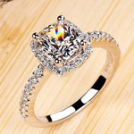 Load image into Gallery viewer, 18k White Gold Yellow/white Diamond Rings for Women Luxury Engagement Bizuteria Anillos Genmstone 18k Gold Diamond Wedding Rings
