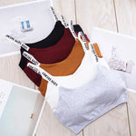 Load image into Gallery viewer, Sexy Seamless Removable Padded Bra Casual Letter Print Bra Fitness Breathable Women Bra
