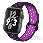 Load image into Gallery viewer, Silicone Strap For Apple Watch Band 45mm 44mm 40mm 49mm 41mm 38mm 42mm Sport bracelet iWatch Ultra 2 Series 9 8 7 6 se for nike
