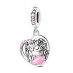 Load image into Gallery viewer, Original 925 Sterling Silver Charms Heart Bead Love Mom Pendant Fit Original Bracelet For Women DIY Jewelry Mother's Day Gift

