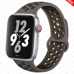 Load image into Gallery viewer, Silicone Strap For Apple Watch Band 45mm 44mm 40mm 49mm 41mm 38mm 42mm Sport bracelet iWatch Ultra 2 Series 9 8 7 6 se for nike
