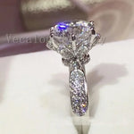 Load image into Gallery viewer, Engagement Wedding Band Rings for Women 3ct Lab Diamond Ring 925 Sterling Silver Female Finger Ring
