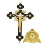 Load image into Gallery viewer, Gold Catholic INRI Budded Wall Crosses Christian Latin Cross Fleuree Prayer Church Decor Hanging Crucifix
