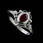 Load image into Gallery viewer, Engagement Proposal Ring Ruby Thai Silver Gemstone Rings for Women Anniversary Wedding &amp; Party Gift
