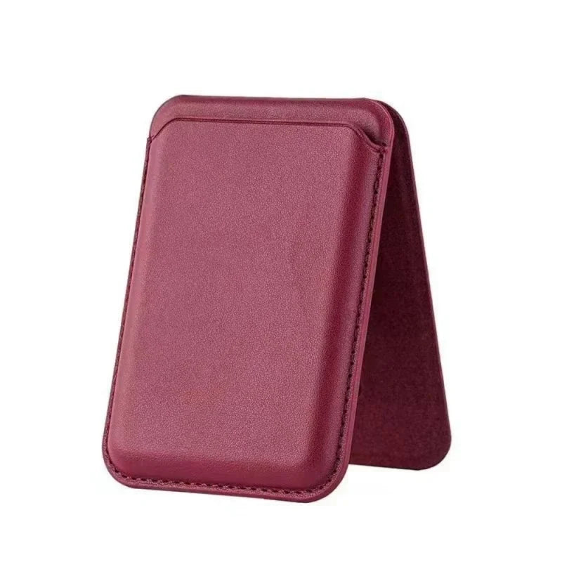 Strong Magnetic Leather Wallet With Hide Stand Case For Magsafe For iPhone 15PM 14 13 Pro Max Mag Safe Card Holder Pocket Cover