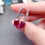 Load image into Gallery viewer, Natural Ruby Earrings Women's Jewelry Fine Jewelry Genuine 925 Silver Natural Gemstones Certified High End Gifts
