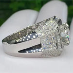 Load image into Gallery viewer, 14K Gold 3 Carats Diamond Ring for Men Rock 14k Gold Jewelry Anillo Esmaltado Silver 925 Jewelry Bague Diamant Bizuteria Rings
