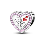 Load image into Gallery viewer, Original 925 Sterling Silver Charms Heart Bead Love Mom Pendant Fit Original Bracelet For Women DIY Jewelry Mother's Day Gift

