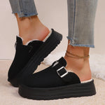 Load image into Gallery viewer, Women Slippers 2025 New Comfortable Indoor Slides Women Retro Warm Plush Lined Shoes Noise-reducing Family Slippers Easy To Wear
