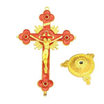Load image into Gallery viewer, Gold Catholic INRI Budded Wall Crosses Christian Latin Cross Fleuree Prayer Church Decor Hanging Crucifix

