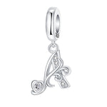 Load image into Gallery viewer, 925 Sterling Silver  A-Z 26 English Letters Retro Fashion Pendant Fit Original Bracelet Charm Beads Necklace Diy Female Jewelry
