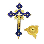 Load image into Gallery viewer, Gold Catholic INRI Budded Wall Crosses Christian Latin Cross Fleuree Prayer Church Decor Hanging Crucifix
