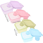 Load image into Gallery viewer, 4 PCS Food Storage Containers with Airtight Lids Small Plastic Meal Prep Boxes Dishwasher Microwave Safe Pink Blue Purple Green
