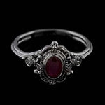 Load image into Gallery viewer, Engagement Proposal Ring Ruby Thai Silver Gemstone Rings for Women Anniversary Wedding &amp; Party Gift
