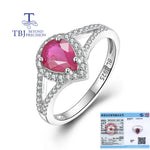Load image into Gallery viewer, Silver ruby women ring Simple classic design 925 sterling silver treated gemstones fine jewelry for women daily wear
