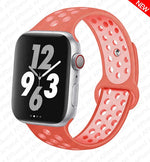Load image into Gallery viewer, Silicone Strap For Apple Watch Band 45mm 44mm 40mm 49mm 41mm 38mm 42mm Sport bracelet iWatch Ultra 2 Series 9 8 7 6 se for nike
