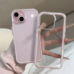 Load image into Gallery viewer, Luxury Candy Color Frame Clear Back Phone Case For iPhone 17 16 15 14 13 12 Pro Max 11 16PLUS 17 Acrylic Shockproof Bumper Cover
