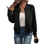 Load image into Gallery viewer, Coat women 2026 casual Autumn Winter New solid color lantern sleeve zipper baseball collar casual coat women's clothing
