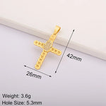 Load image into Gallery viewer, Luxury Gold Color Cross Charms for Jewelry Making Handmade Crosses Pendant Necklace Keychain Diy Jewelry Findings for Women

