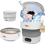 Load image into Gallery viewer, Mini Portable Washer Foldable 15L High-Capacity Spin Basket for Underwear Pants &amp; Socks with Hidden Drainage Pipe
