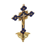 Load image into Gallery viewer, Gold Catholic INRI Budded Wall Crosses Christian Latin Cross Fleuree Prayer Church Decor Hanging Crucifix
