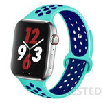 Load image into Gallery viewer, Silicone Strap For Apple Watch Band 45mm 44mm 40mm 49mm 41mm 38mm 42mm Sport bracelet iWatch Ultra 2 Series 9 8 7 6 se for nike
