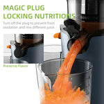 Load image into Gallery viewer, BioloMix 200W Cold Pressed Juicer with 78mm Feed Slot, Crushed Juice Extractor Fits Whole Fruits and Vegetables, Easy to Clean
