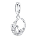 Load image into Gallery viewer, 925 Sterling Silver  A-Z 26 English Letters Retro Fashion Pendant Fit Original Bracelet Charm Beads Necklace Diy Female Jewelry
