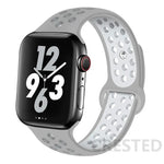 Load image into Gallery viewer, Silicone Strap For Apple Watch Band 45mm 44mm 40mm 49mm 41mm 38mm 42mm Sport bracelet iWatch Ultra 2 Series 9 8 7 6 se for nike
