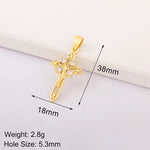 Load image into Gallery viewer, Luxury Gold Color Cross Charms for Jewelry Making Handmade Crosses Pendant Necklace Keychain Diy Jewelry Findings for Women
