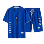 Load image into Gallery viewer, Men's Summer Clothing Brand Fashionable Casual T-Shirt + Shorts Set Daily Casual Training Shirt Comfortable Summer Men's Outfit
