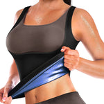 Load image into Gallery viewer, Sweat Vest Sauna Sweat Suit for Women Sauna Shirt Shapewear Blue
