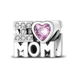 Load image into Gallery viewer, Original 925 Sterling Silver Charms Heart Bead Love Mom Pendant Fit Original Bracelet For Women DIY Jewelry Mother's Day Gift
