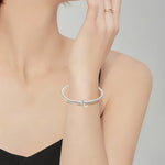 Load image into Gallery viewer, 925 Sterling Silver  A-Z 26 English Letters Retro Fashion Pendant Fit Original Bracelet Charm Beads Necklace Diy Female Jewelry
