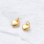Load image into Gallery viewer, 4pcs/lot 14K 18K Gold Plated Heart Charm with Jump Ring Necklace Making Supplies Solid Love Pendant For DIY Jewelry Accessories
