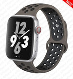 Load image into Gallery viewer, Silicone Strap For Apple Watch Band 45mm 44mm 40mm 49mm 41mm 38mm 42mm Sport bracelet iWatch Ultra 2 Series 9 8 7 6 se for nike
