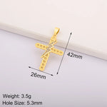 Load image into Gallery viewer, Luxury Gold Color Cross Charms for Jewelry Making Handmade Crosses Pendant Necklace Keychain Diy Jewelry Findings for Women
