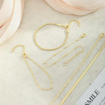 Load image into Gallery viewer, Gold Bracelets for Women, Elegant Adjustable 14K Gold Plated Trendy Minimalist Dainty Bracelet for Everyday Wear
