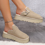 Load image into Gallery viewer, Women Slippers 2025 New Comfortable Indoor Slides Women Retro Warm Plush Lined Shoes Noise-reducing Family Slippers Easy To Wear
